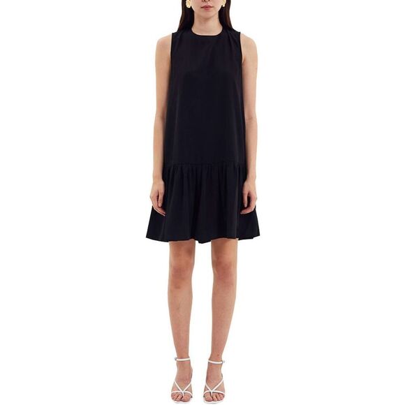 Cooper St A-Line Black Shift Dress with Ruffle Hem - Picture 1 of 11